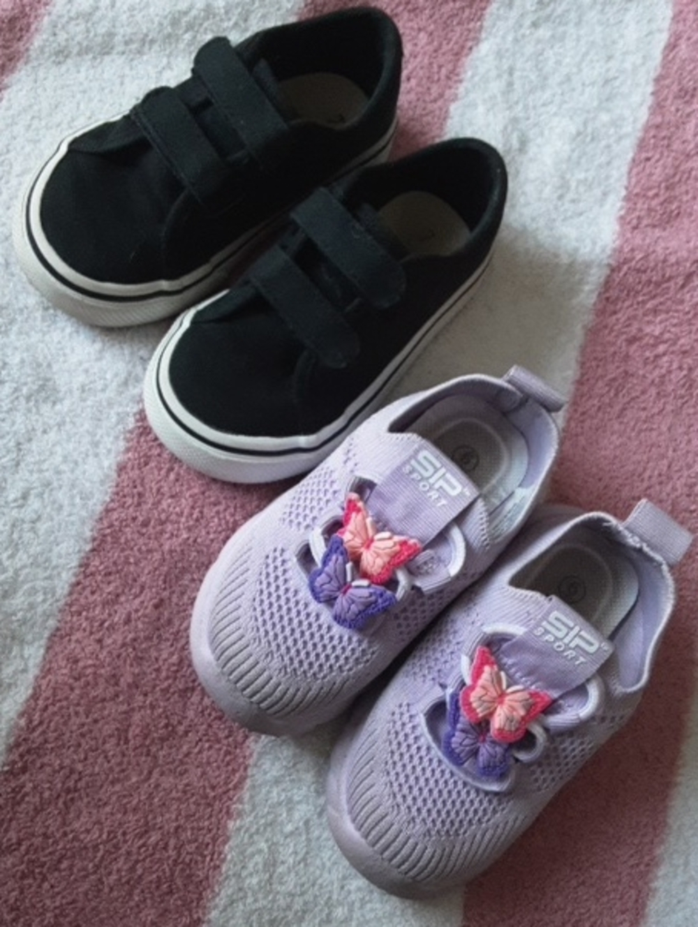 wonder nation Lilac Slip-On Sneakers with Butterfly Accents